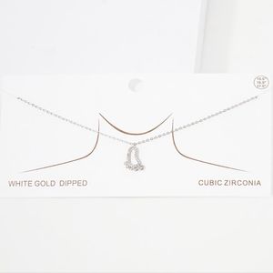 Silver FootPrint Pendant Necklace Charm Chain Statement Accessories White Gold
